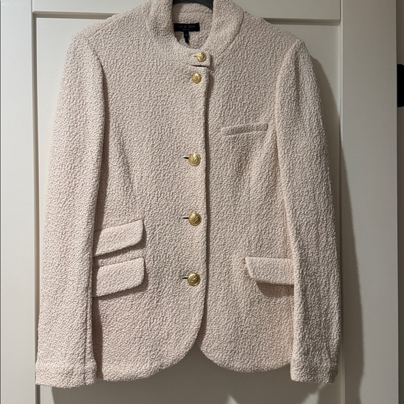 Rag & Bone Slade Ecru textured blazer size 12 - Picture 6 of 8